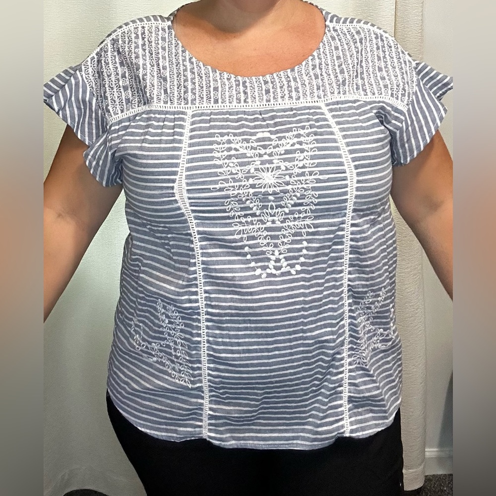 Worn once NIce blue top